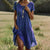 Ethnic Print O-Neck Midi Dress – Summer Casual Beach Vacation Wear - Evallys.com