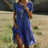 Ethnic Print O-Neck Midi Dress – Summer Casual Beach Vacation Wear - Evallys.com