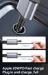 120W 4 in 1 Car Charger Retractable Car Cigarette Lighter Adapter USB Type C Fast Charger Cable For IPhone Xiaomi Huawei Samsung