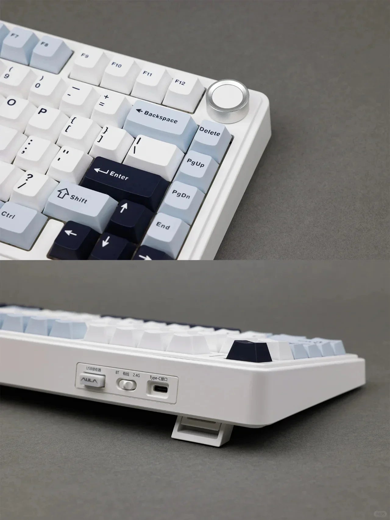 AULA F75 2.4G Wireless/Bluetooth/Wired Gaming Mechanical Keyboard RGB Customized 75% Layout Cherry Profile Gasket Structure - Evallys.com