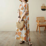 Bohemian Summer Maxi Dress – Vintage Loose Beach Streetwear - Evallys.com