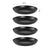 4/16Pcs Black Plastic Cutlery Set Reusable Plates Bowl Cups 4 Sets for Kitchen Outdoor Camping Party Dinnerware Dishes Set