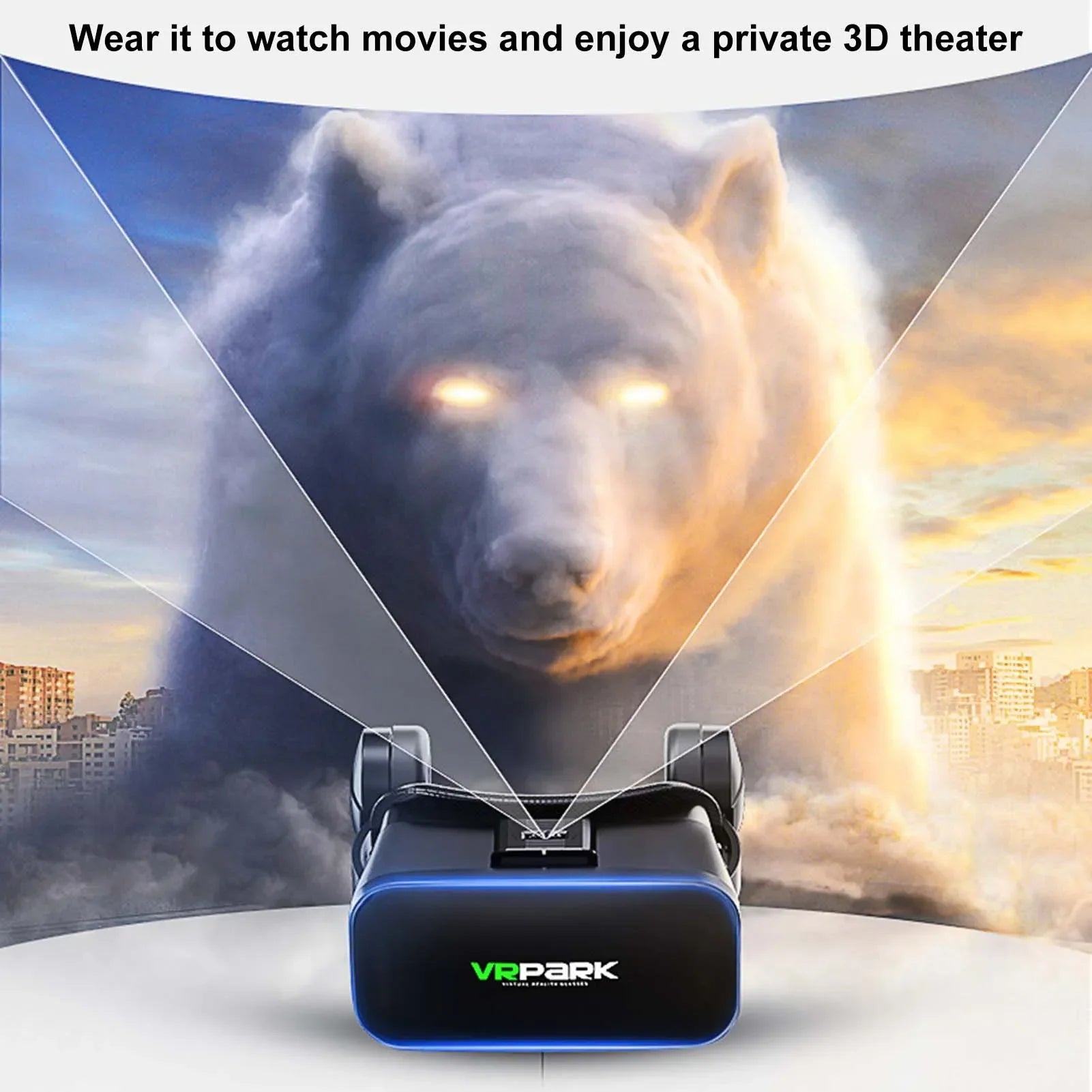 Adjustable VR Glasses HiFi Headset Immersive 3D Virtual Reality Glasses For IOS Android PC With Wireless Handle Eye Protection - Evallys.com