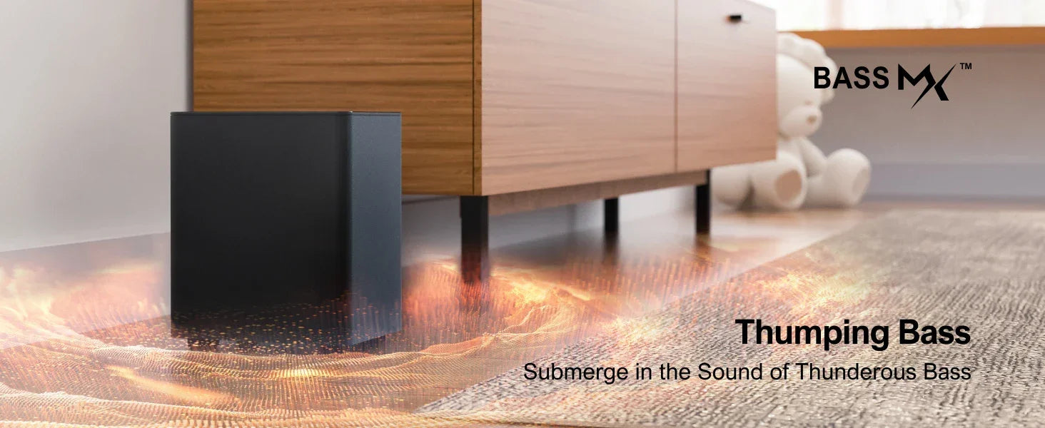 ULTIMEA 320W 5.1 Soundbar with Wireless Subwoofer & 2 Surround Speakers, 3D Surround Sound System Home Theater, APP Control - Evallys.com