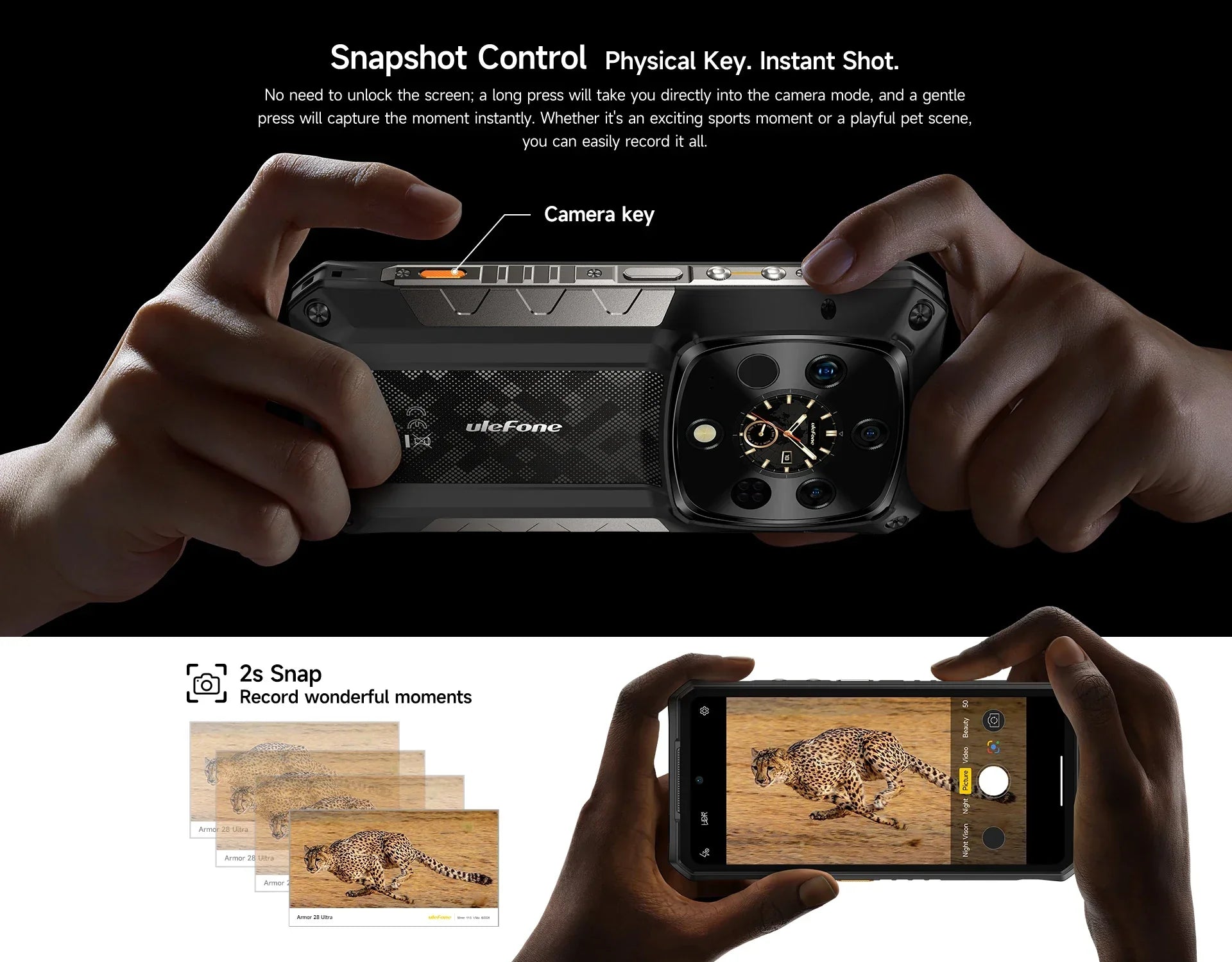 Ulefone Armor 28 Ultra 5G AI Thermal Imaging Rugged Phone Dimensity 9300+ 1TB ROM 32GB RAM Android Smartphone AMOLED Mobile - Evallys.com