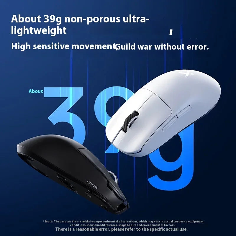 Official MCHOSE L7 Ultra Wireless Gaming Mouse PAW3950 E-Sport Sensor Realtek Flagship Master TOPSPEED 8K Polling Rate 39g Mice - Evallys.com
