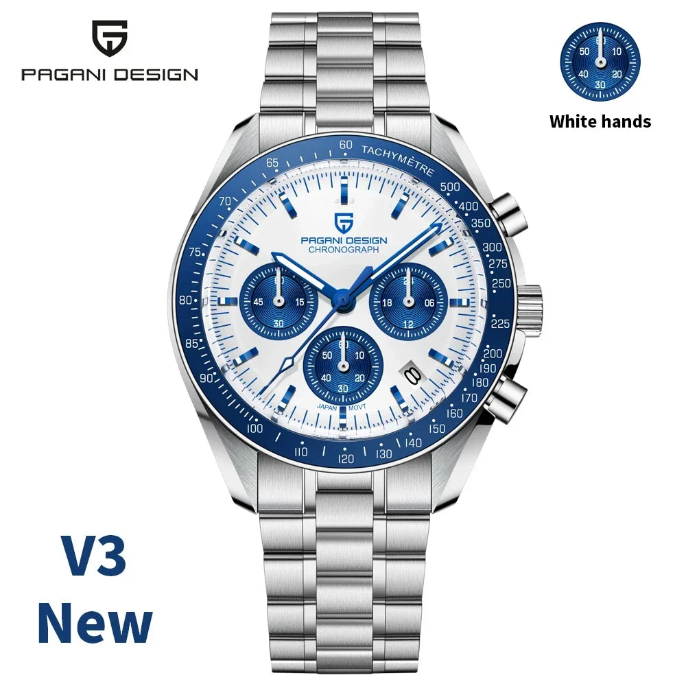 PAGANI DESIGN 2024 New Men's Watches Top Luxury Quartz Watch For Men Auto Date Speed Chronograph AR Sapphire Mirror Wrist watch - Evallys.com