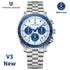 PAGANI DESIGN 2024 New Men's Watches Top Luxury Quartz Watch For Men Auto Date Speed Chronograph AR Sapphire Mirror Wrist watch - Evallys.com
