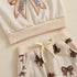 Adorable Toddler Girls Winter Outfits Floral Print Hoodie and Leggings Set Baby Warm 2 Piece Clothing Ensemble - Evallys.com