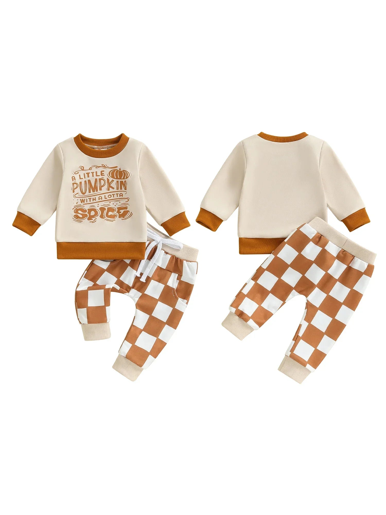 Adorable Infant Halloween Costume with Cute Pumpkin Print and Cozy Striped Leggings for Toddler Autumn Apparel - Evallys.com
