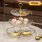 2/3 Tier Fruit Plate Stand Coffee Table Snack Tray Dried Fruit Dessert Plate Bar Counter Display Holder