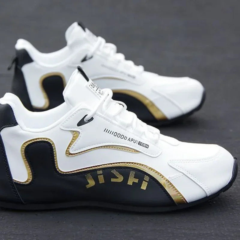Men's PU Leather Waterproof Sneakers Casual Sports Shoes Men Lightweight Breathable Flat Non-slip Tenis Shoes Zapatillas Hombre - Evallys.com