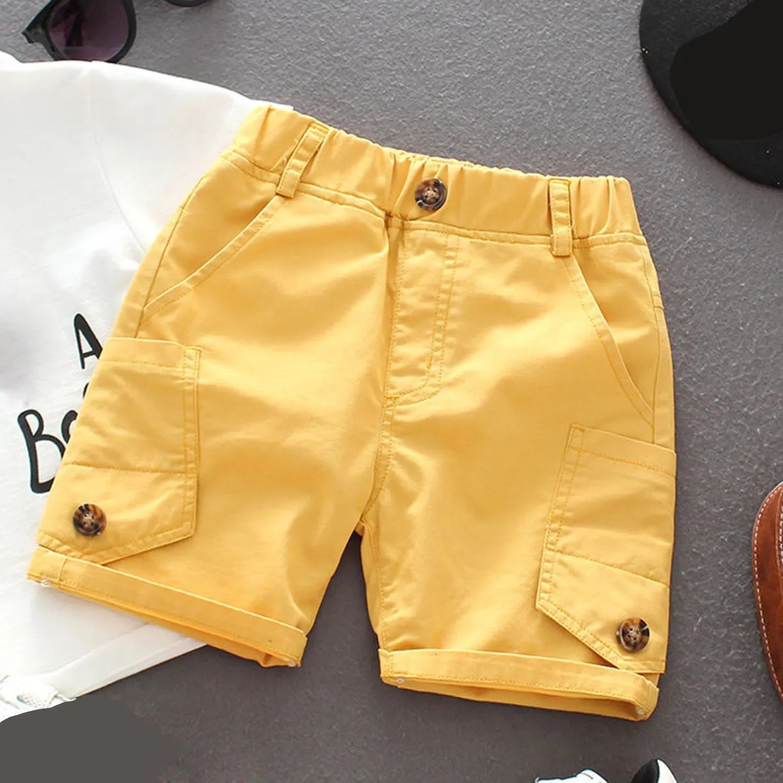 Cotton Shorts Toddler Kids Toddler Baby Boys Solid Spring Summer Cotton Shorts Clothes 18-24 Month Boy Shorts - Evallys.com