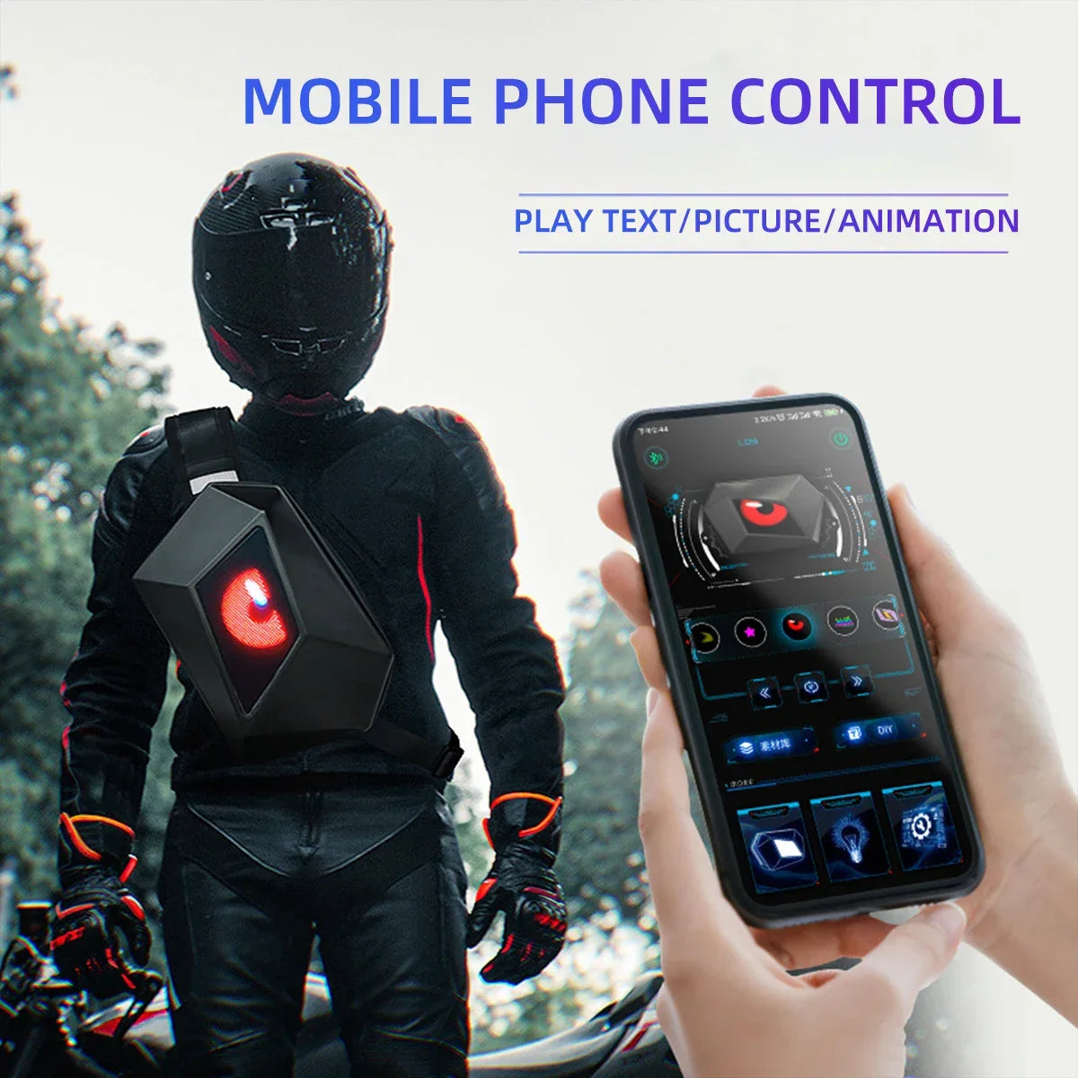 Knight Hard Shell LED Backpack – DIY Cool Style Cycling & Travel Bag - Evallys.com
