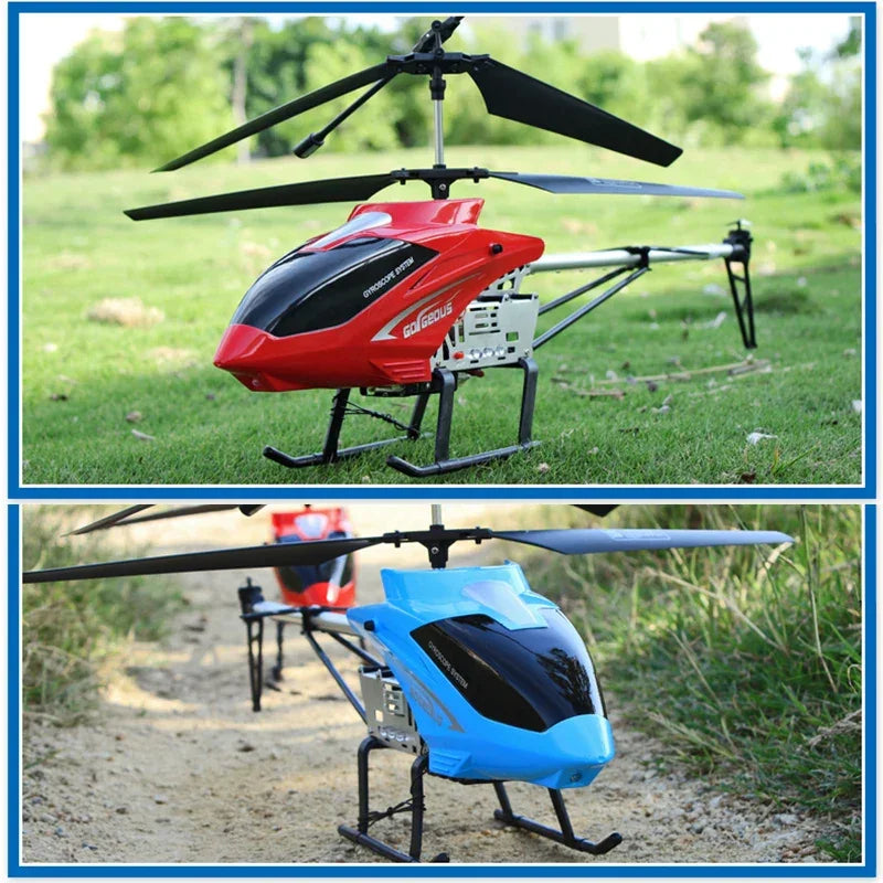 Rc Helicopter With Remote Control Extra Durable Big Plane Toy For Kids Drone Model Outdoor 3.5CH 80cm Aircraft Large Helicoptero - Evallys.com