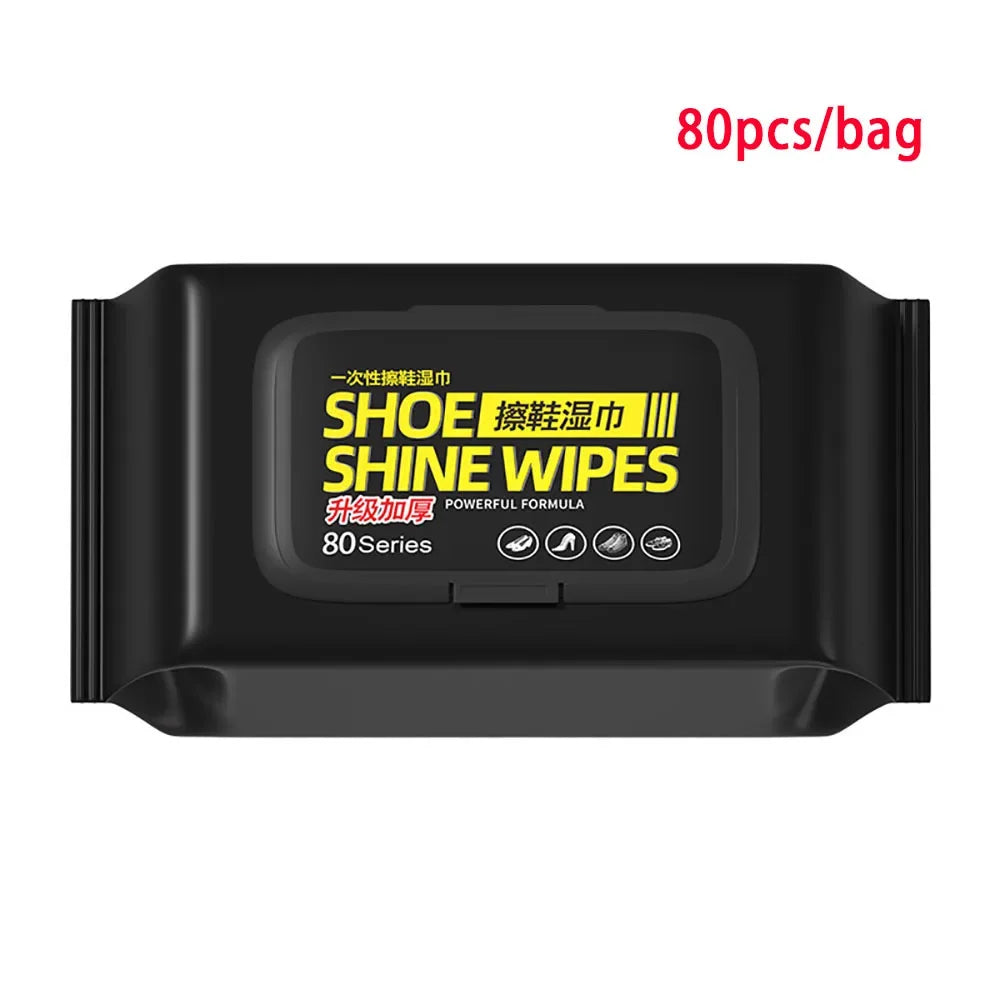 12/30/80PCS Disposable Shoe Cleaning Wipes Disposable Travel Portable Dirt Removal Wipes Shoe Shine Artifact Cleaning Tool - Evallys.com