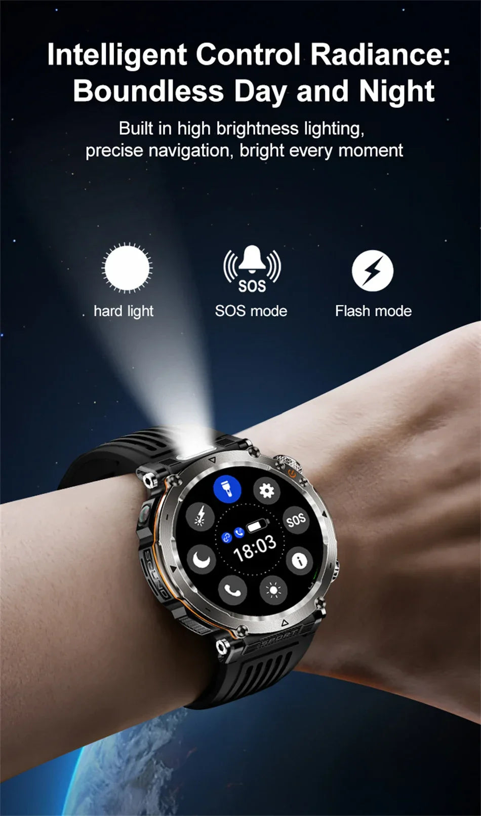 1.7-Inch Display 600mAh Large Battery Outdoor Smartwatch with Sport mode Heart Rate Bluetooth Call Smart Watch For Men 2025 NEW - Evallys.com