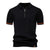 AIOPESON Men's Solid Color Sport Zipper Polo Shirt Athletic Social Polo Shirts for Men Office Slim Fit Polo - Evallys.com