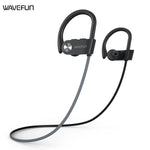 Wavefun XBuds Bluetooth Earphone Wireless Headphones with Ear Hook IPX7 Waterproof Super Bass Sport Earphones Music Gaming Mode - Evallys.com