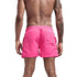 Mens Swim Trunks with Mesh Lining Side Pockets Solid Beach Shorts Quick Dry Lightweight Drawstring Board Shorts Summer Swimwear - Evallys.com