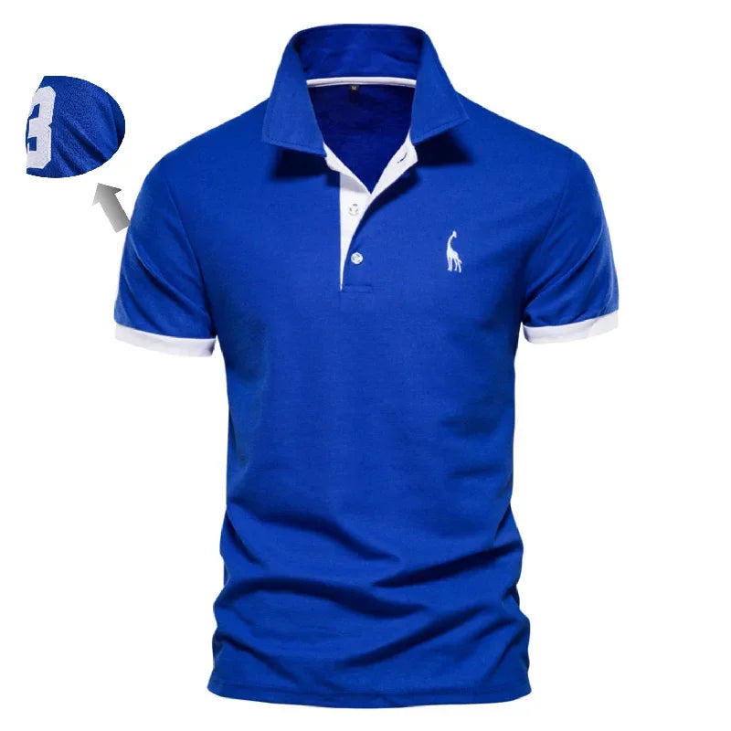 AIOPESON Embroidery 35% Cotton Polo Shirts for Men Casual Solid Color Slim Fit Mens Polos New Summer Fashion Brand Men Clothing - Evallys.com