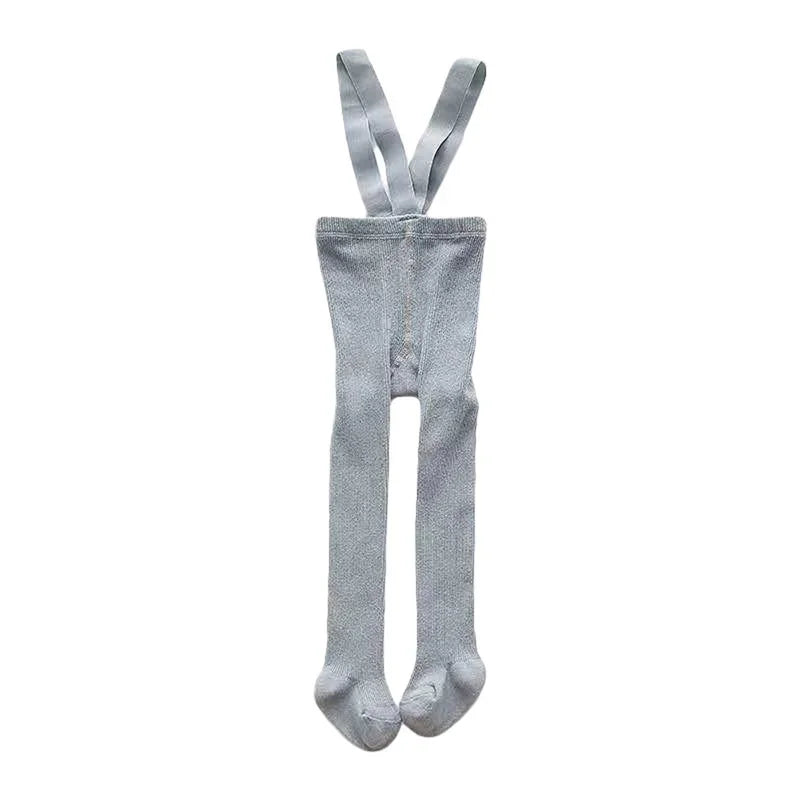 Children s Solid Color Winter Leggings with Stretchable Suspender Tights for Girls and Boys - Infant and Toddler Baby Pantyhose - Evallys.com
