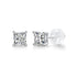 JIUZUAN 2pcs/pair S925 Moissanite Square Lab Created Stud Earrings, Men's Hip Hop Jewelry, Christmas Gifts - Evallys.com