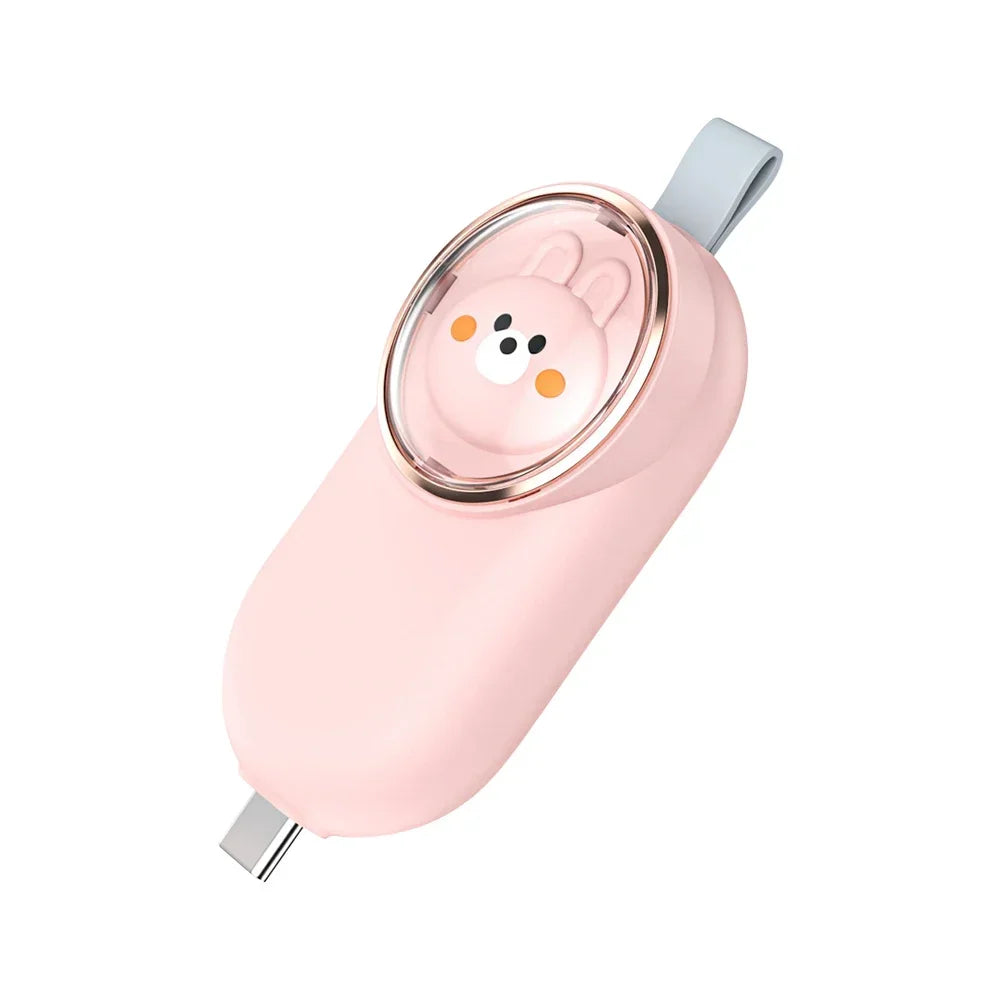 1000mAh Mini Power Bank Portable Mobile Phone Charger Fast Charging Type-C Port Power Bank Keychain for IPhone Samsungs Huaweii - Evallys.com