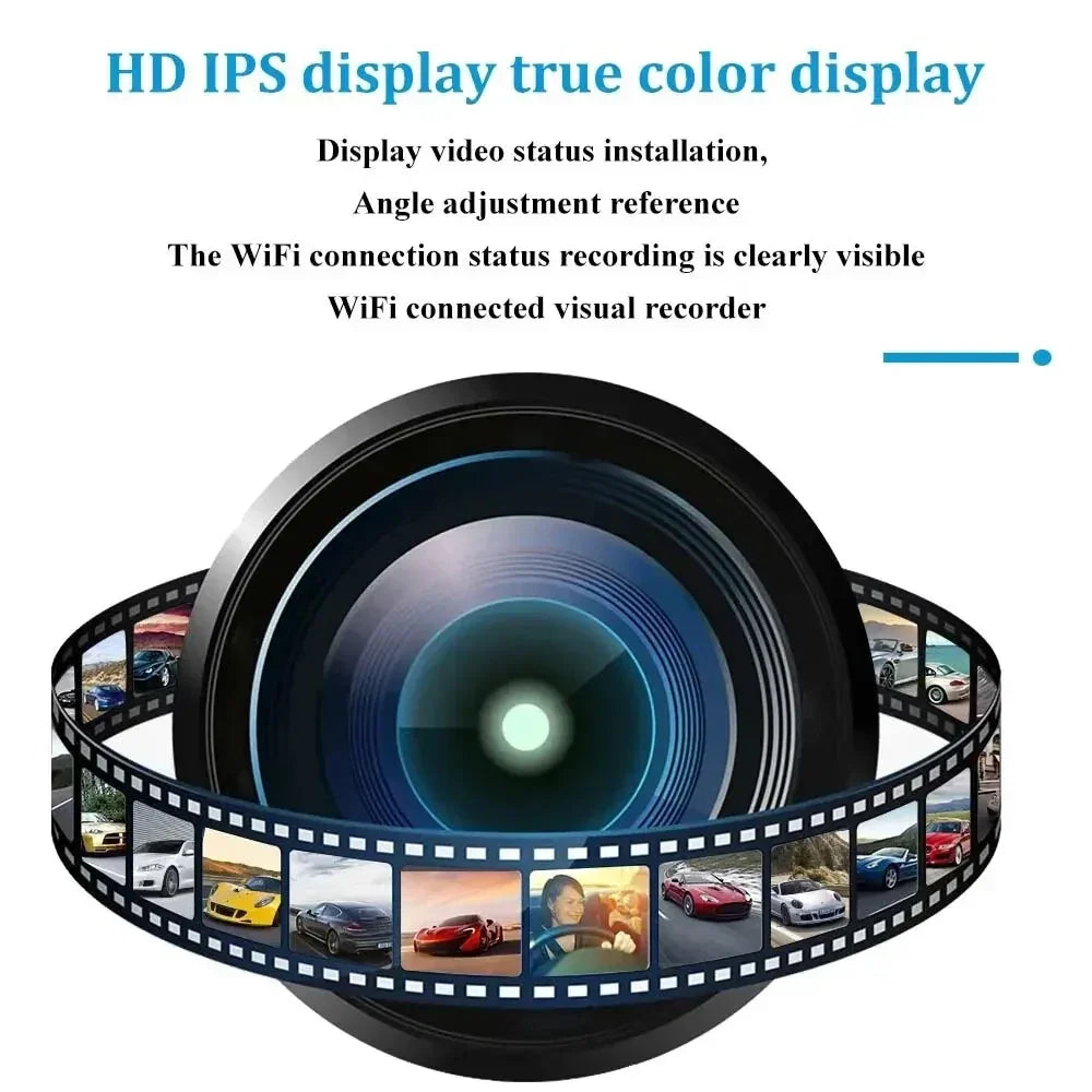 WIFI Dual Camera Dash Cam 1080P with IR Night Vision Loop Recording Wide Angle Car DVR for Front and Inside - Evallys.com