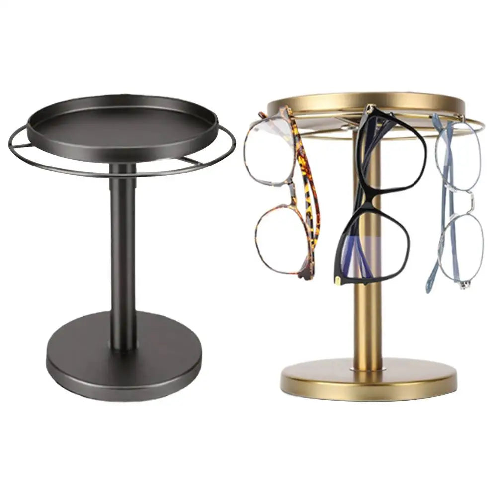 Sunglasses Holder Organizer 360Rotatable Stainless Steel Eyeglasses Display Stand Eyewear Storage Rack For Desk Dresser