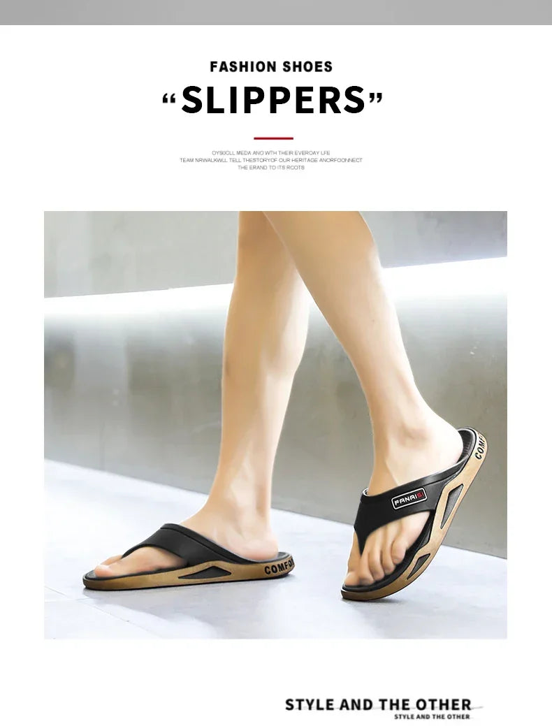 Men’s Summer Flip-Flops – Outdoor Sports Beach Sandals, Casual Home Slippers - Evallys.com