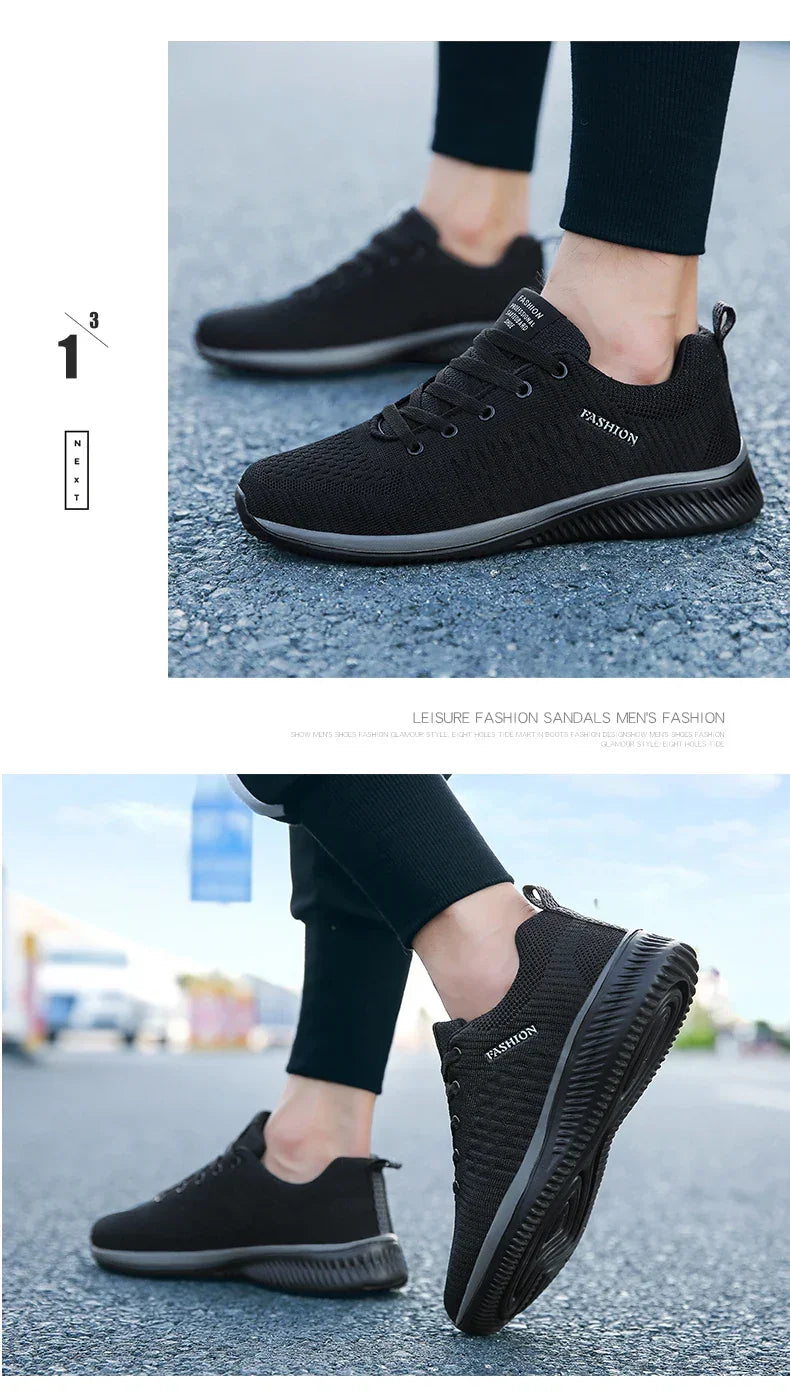 SNORW Men’s Running Shoes – Lightweight Breathable Walking Sneakers - Evallys.com