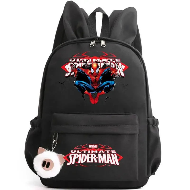 Spider Man Backpack for Girls Boys Teenager Children Rucksack Casual School Bags Travel Rabbit Ears Backpacks Mochila Travel Bag - Evallys.com