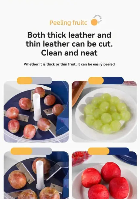 Automatic Fruit Peeler Machine Wireless Portable  Grape/Apple/ Garlic/plum/Peach Peeler for Home, Fast & Easy Kitchen Gadget