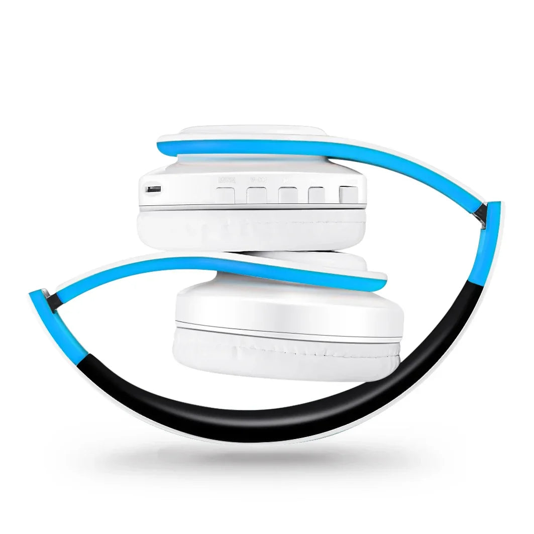 2025 Upgrading Wireless Bluetooth Headphones Stereo Headset Music Sports Overhead Earphone with Mic for Smart Phone TV PC Tablet - Evallys.com