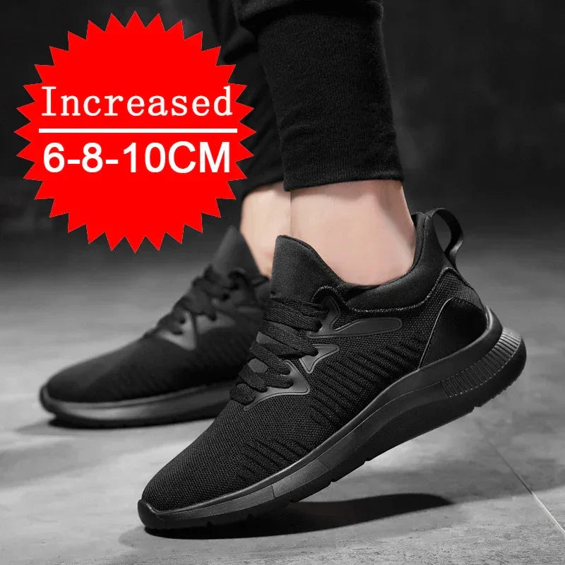 Men’s Elevator Sneakers – Breathable Mesh Height Increasing Shoes (6–10CM) - Evallys.com
