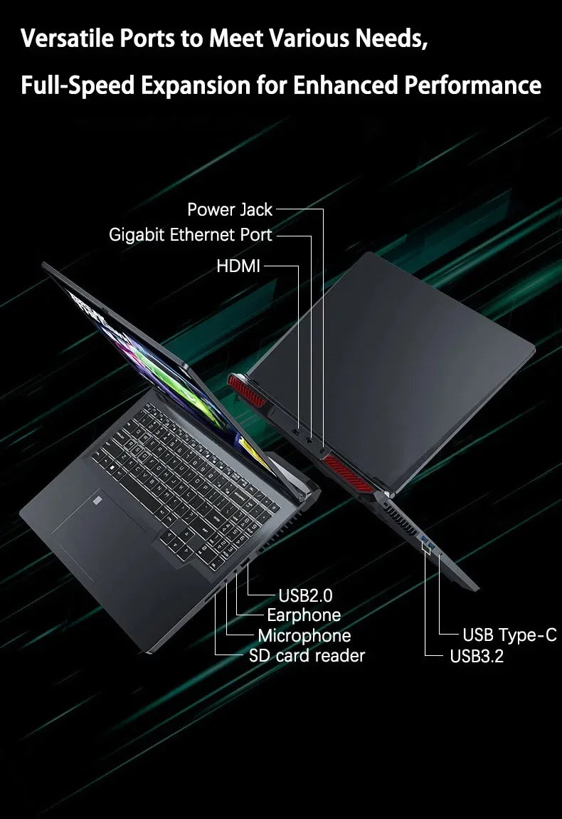 CRELANDER Laptop Gamer 16 Inch Intel Core i9 Processor 2.5k IPS Screen 165Hz RTX 3060 6G RAM 64GB 4TB SSD Notebook Gaming Laptop - Evallys.com