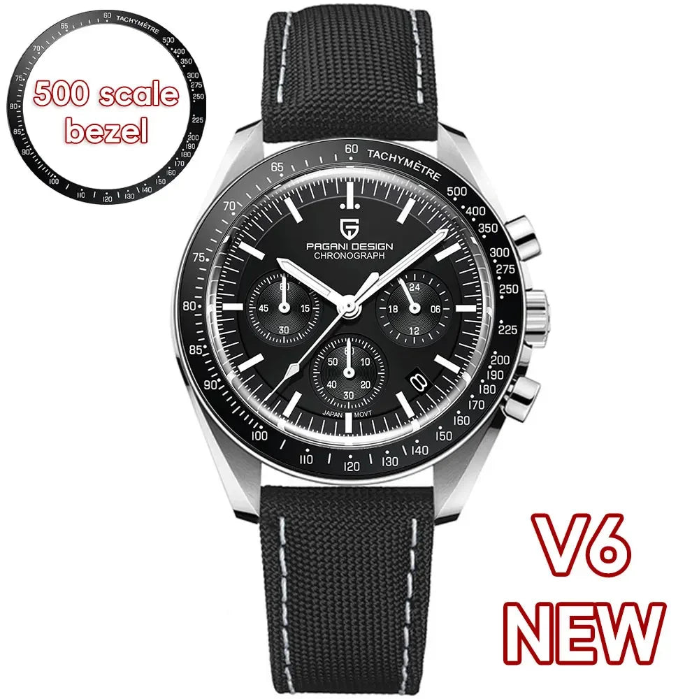 PAGANI DESIGN 2024 New AK Project Men's Watches Luxury Quartz Wrist Watch For Men AR Sapphire Speed Chronograph Automatic Date - Evallys.com