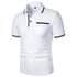 New Men's Short Sleeve Polo Shirts Solid Color Casual T-shirt Summer Trendy Breathable Loose Basic Splice Top Pockets Men Shirts - Evallys.com