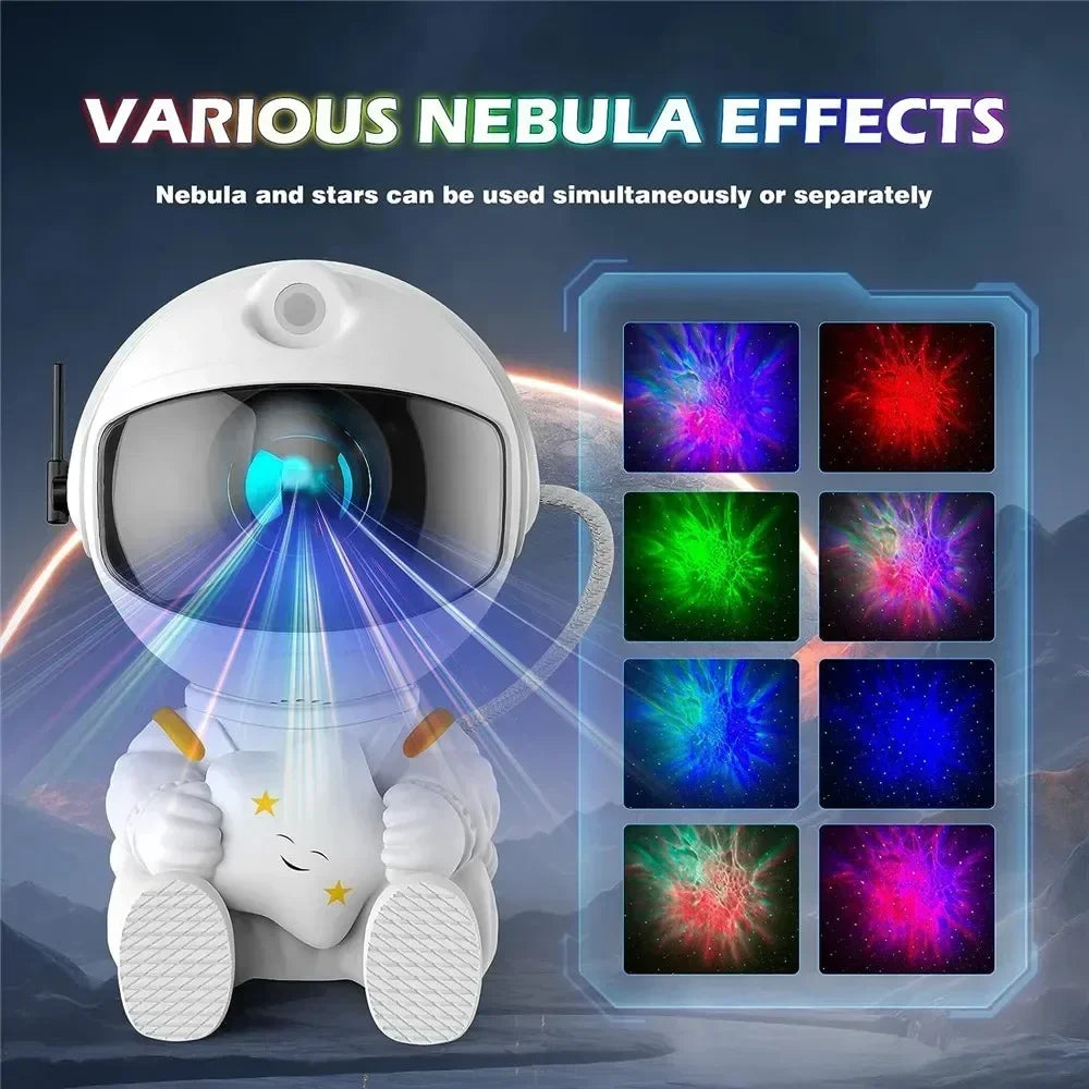 Star Projector Galaxy Night Light Astronaut Space Projector Starry Nebula Ceiling LED Lamp for Bedroom Home Decorative kids gift - Evallys.com