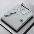Men's Business Casual Short Sleeved Embroidered Solid Color Polo Shirt Fashionable Breathable Comfortable Summer Versatile Top - Evallys.com
