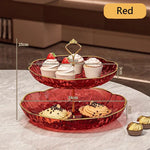 2/3 Tier Fruit Plate Stand Coffee Table Snack Tray Dried Fruit Dessert Plate Bar Counter Display Holder