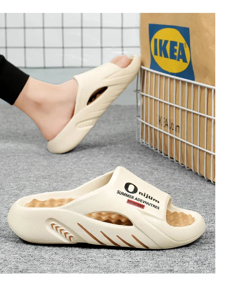 2024 Men’s Massage Slippers – Comfortable EVA Slides for Indoor & Outdoor - Evallys.com