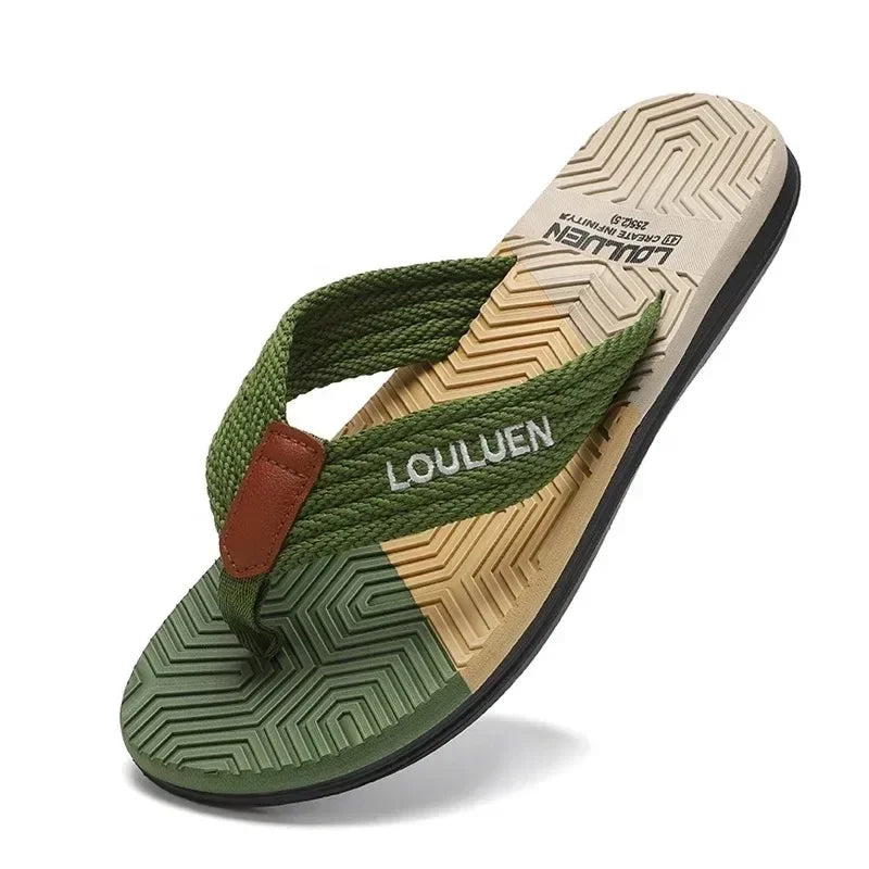 Men’s Summer Sliders Flip Flops – Anti-Skid Outdoor Casual Beach Sandals - Evallys.com