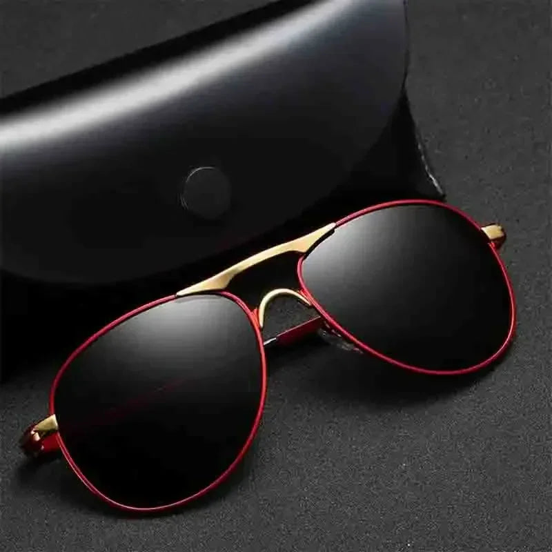 Luxury Pilot Polarized Sunglasses Men Women Driving Fishing Retro Glasses Designer Male Metal Sunglasses Man UV400 - Evallys.com