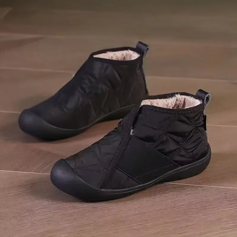 Simple Women Cotton Shoes Plush Warm Womens Snow Boots Lightweight Comfortable Women Casual Shoes in Winter Botines Para Mujeres - Evallys.com