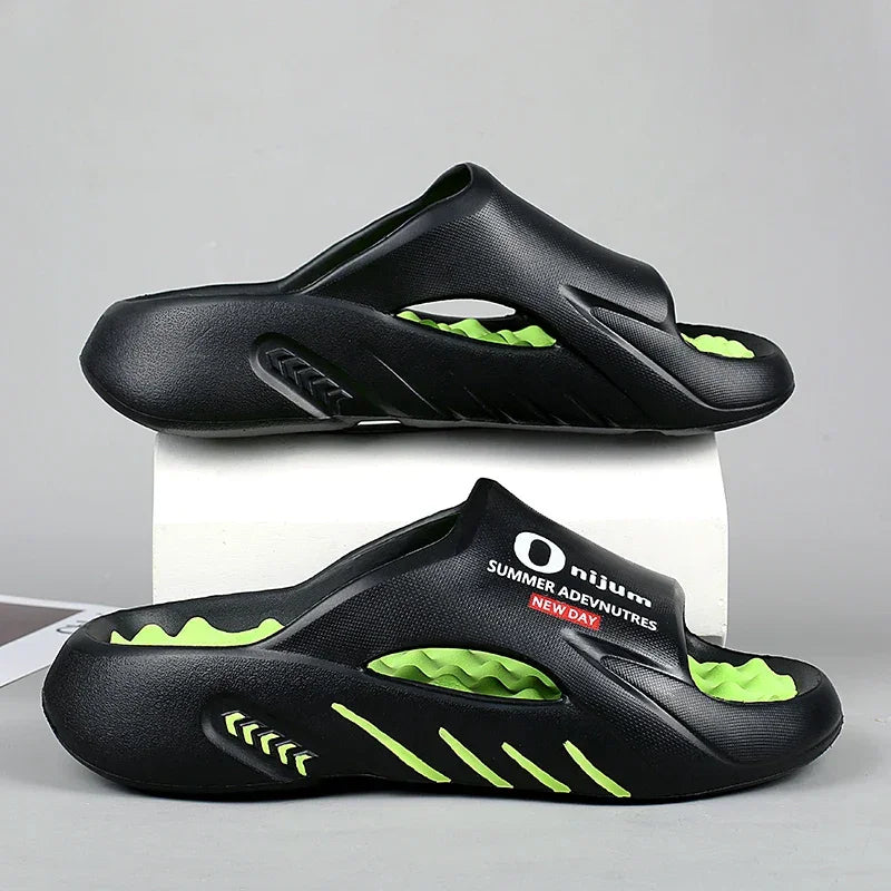 2024 Men’s Massage Slippers – Comfortable EVA Slides for Indoor & Outdoor - Evallys.com