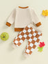 Adorable Infant Halloween Costume with Cute Pumpkin Print and Cozy Striped Leggings for Toddler Autumn Apparel - Evallys.com