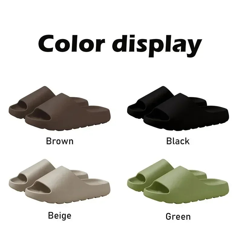 Men’s Cloud Slides – Thick Sole EVA Sandals for Summer Beach & Home - Evallys.com