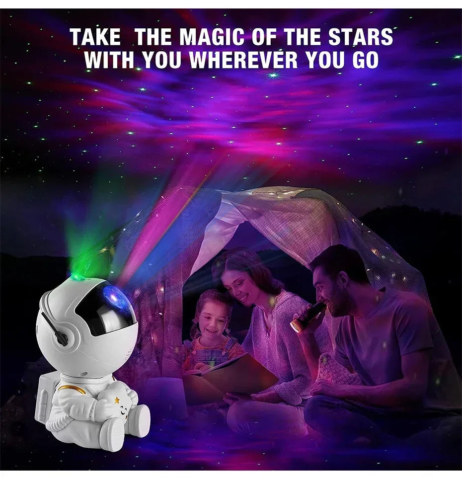 Star Projector Galaxy Night Light Astronaut Space Projector Starry Nebula Ceiling LED Lamp for Bedroom Home Decorative kids gift - Evallys.com